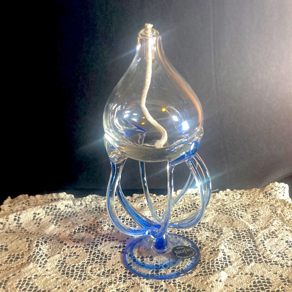 Jozefina Krosno blown glass octopus oil lamp vintage - Picture 2 of 13